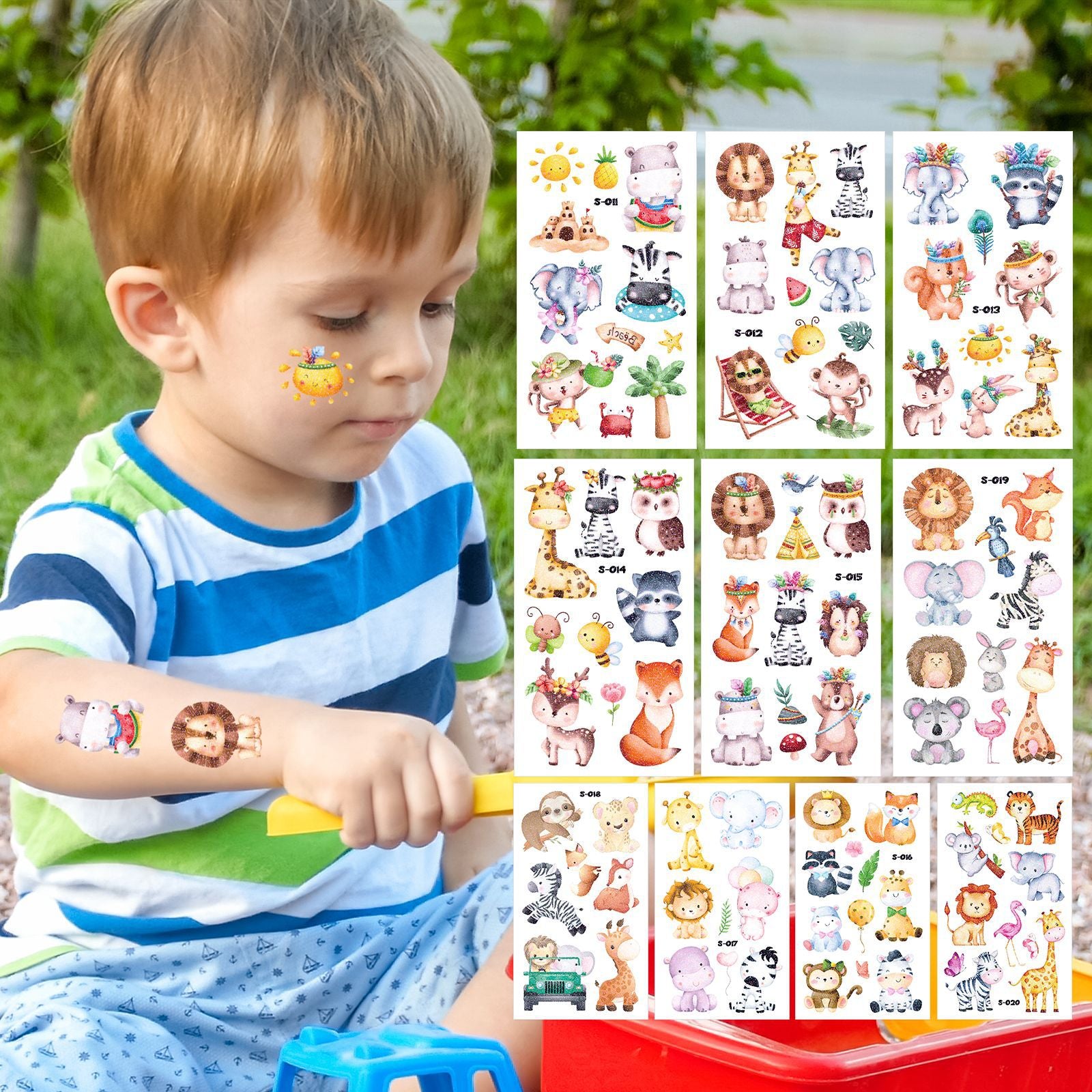 Wholesale 10PCS/SET Children's Watercolor Style Mermaid Tattoo Stickers