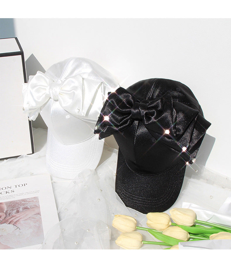 Wholesale Satin Thin Mercerized Bow Baseball Cap