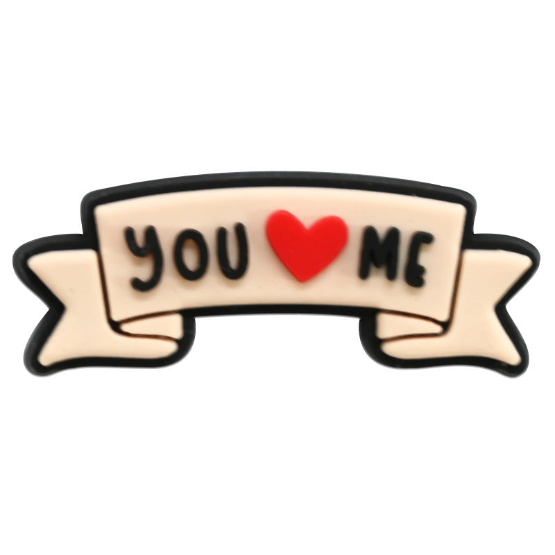 Wholesale Random 100pcs Valentine' s Day Series Blue Cartoon Croc Charms