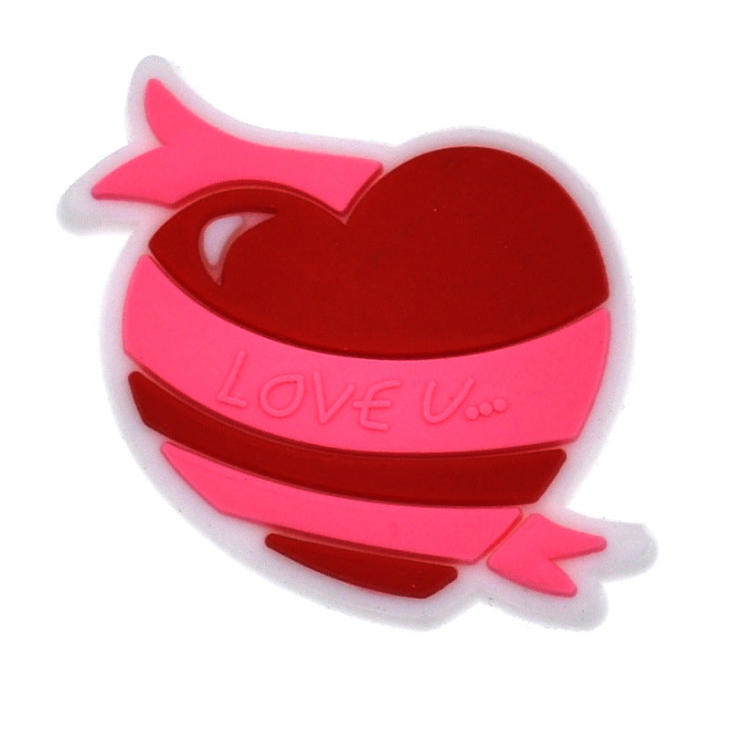 Wholesale Random 100pcs Red Valentine' s Day Series Croc Charms