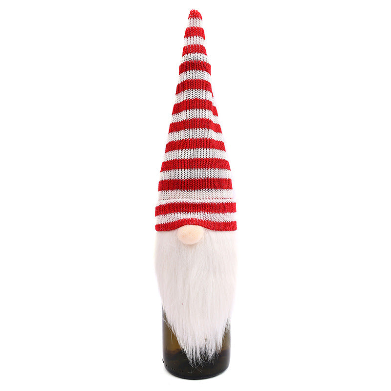 Wholesale Christmas decorations faceless doll wine bottle cap  decoration
