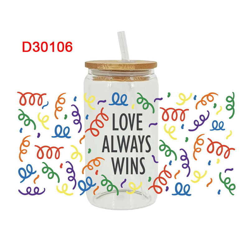 Wholesale Rainbow Cloud Cartoon for Teacher's Day 16oz Cup UV DTF Wraps