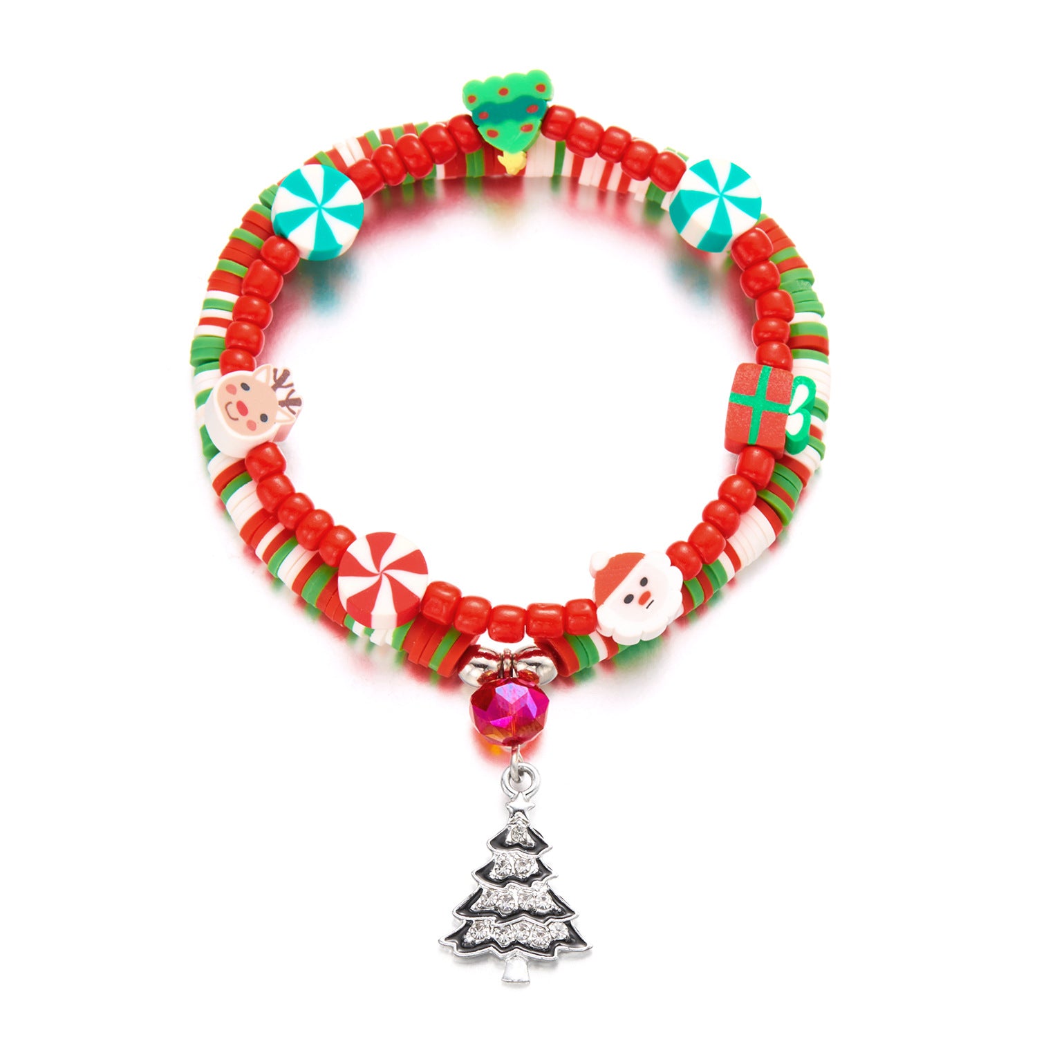 Wholesale Christmas rice beads soft y Christmas tree snowflake bracelet