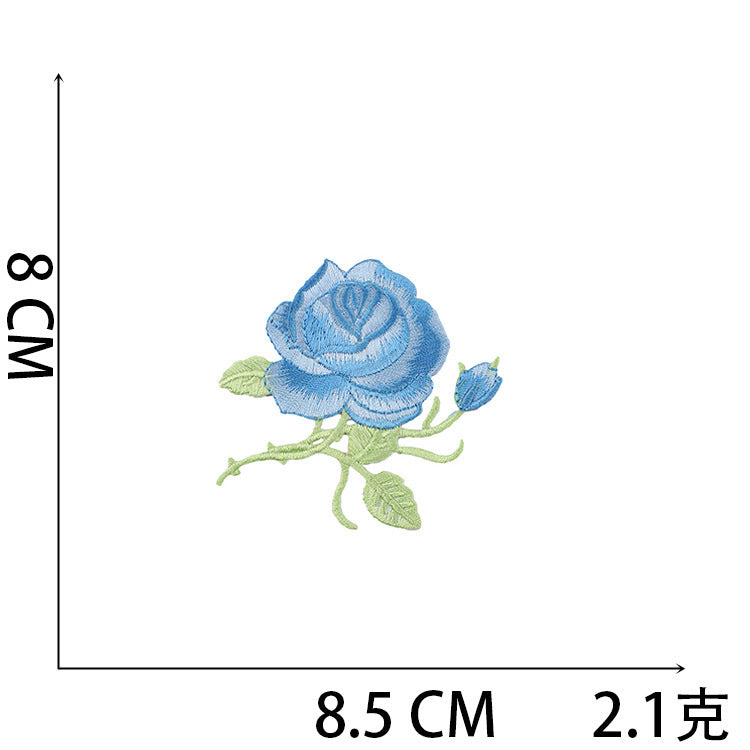 Wholesale Polyester Iron On Embroidery Patch Butterfly Floral Design For Clothing Decorative DIY Craft Supply