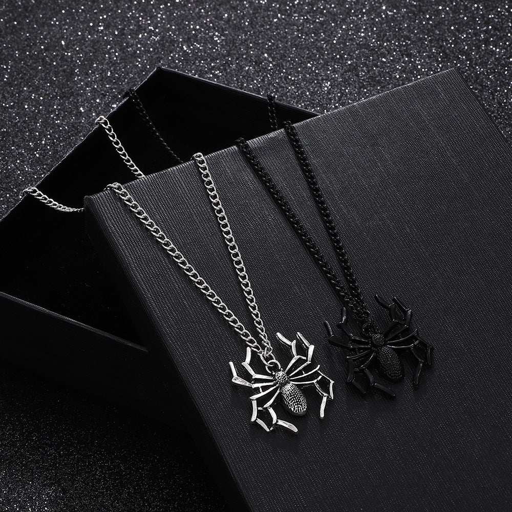 Wholesale Simple spider pendant street style punk three-dimensional insect necklace
