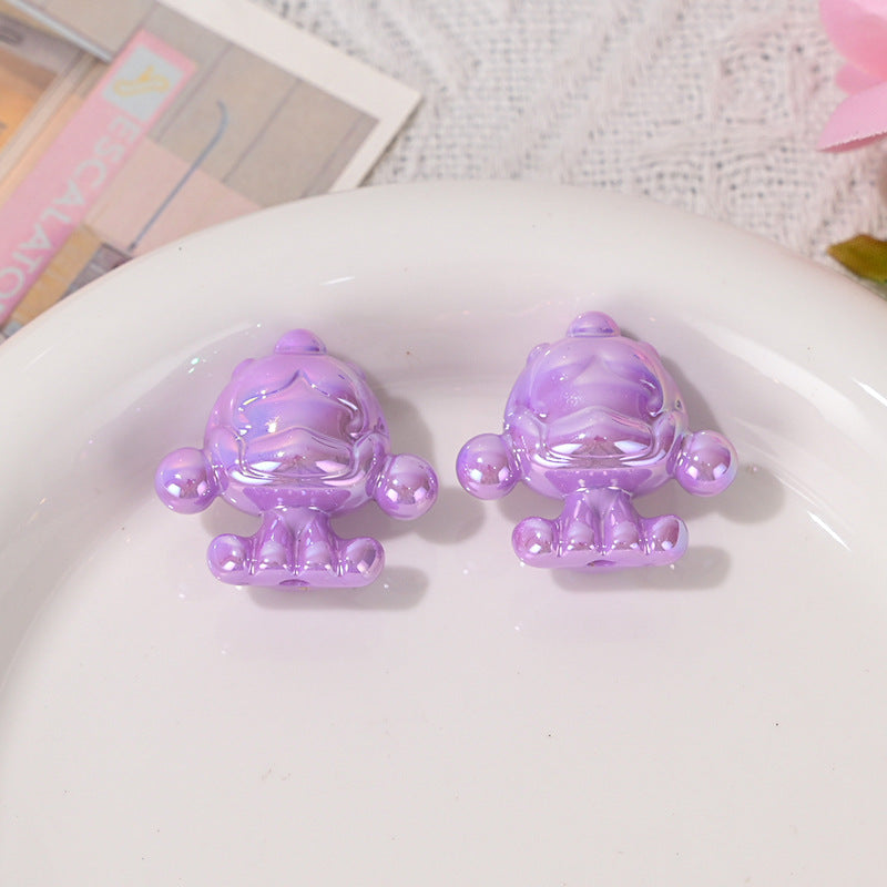 Wholesale 10pcs/pack Color-plated cute loose beads