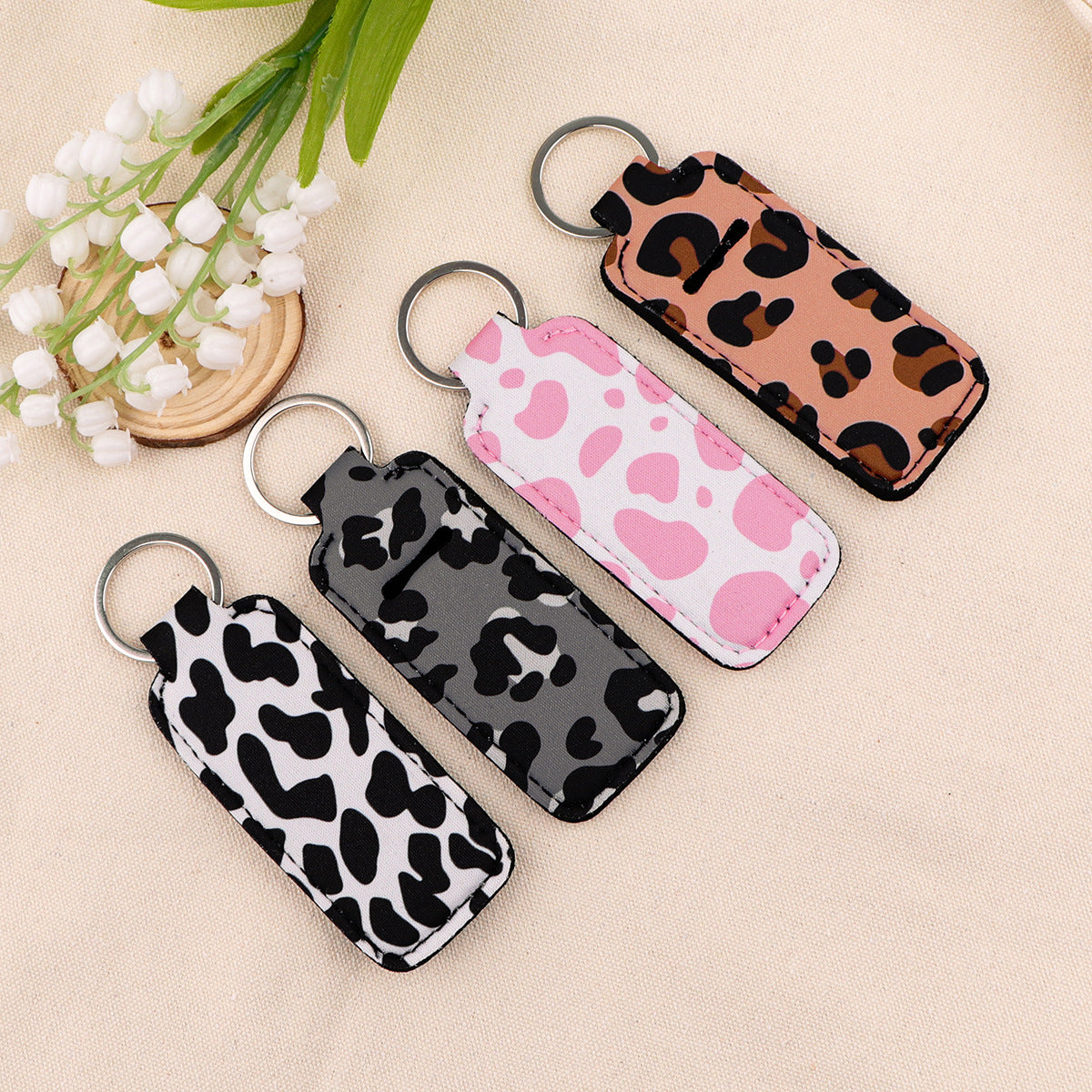 Wholesale Leopard Lipstick Set Keychain Accessories