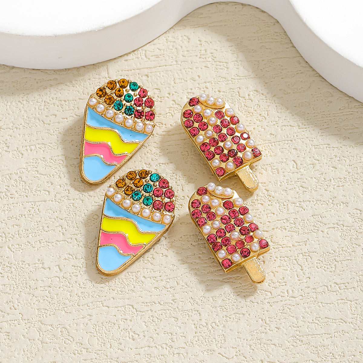 Wholesale Cartoon Ice Creamt Earrings Summer