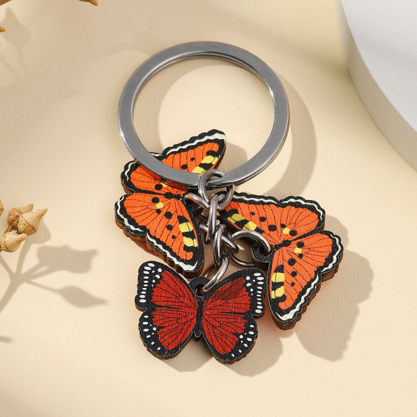 Wholesale of Wooden Butterfly Keychains