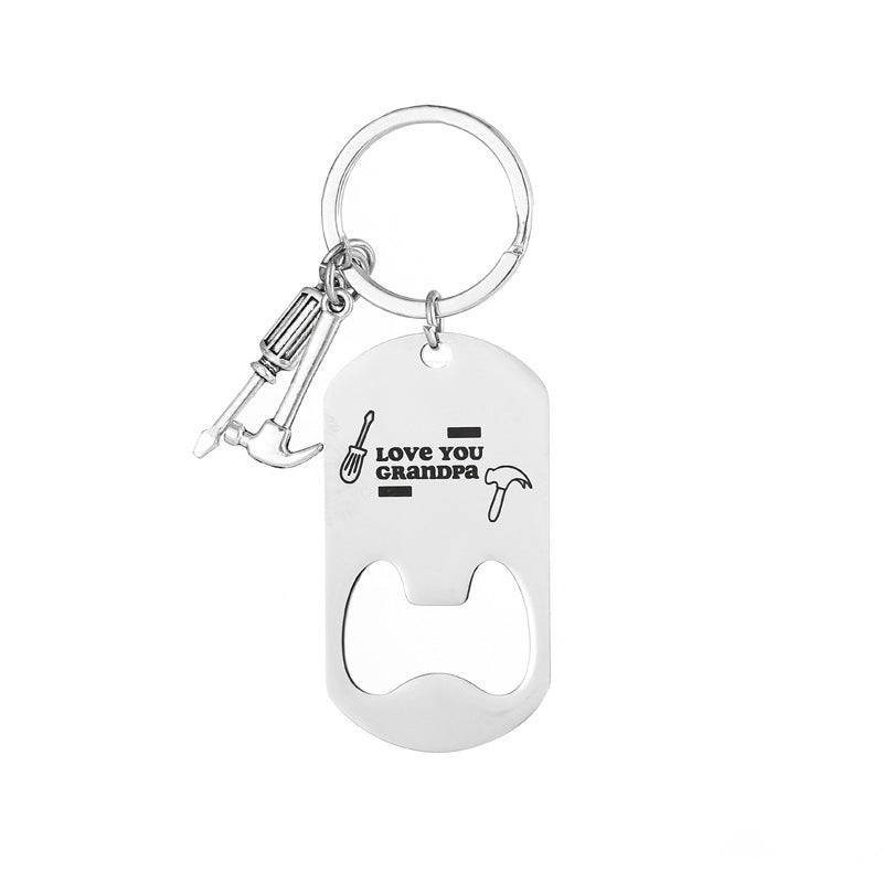 Wholesale beer bottle opener stainless steel keychain