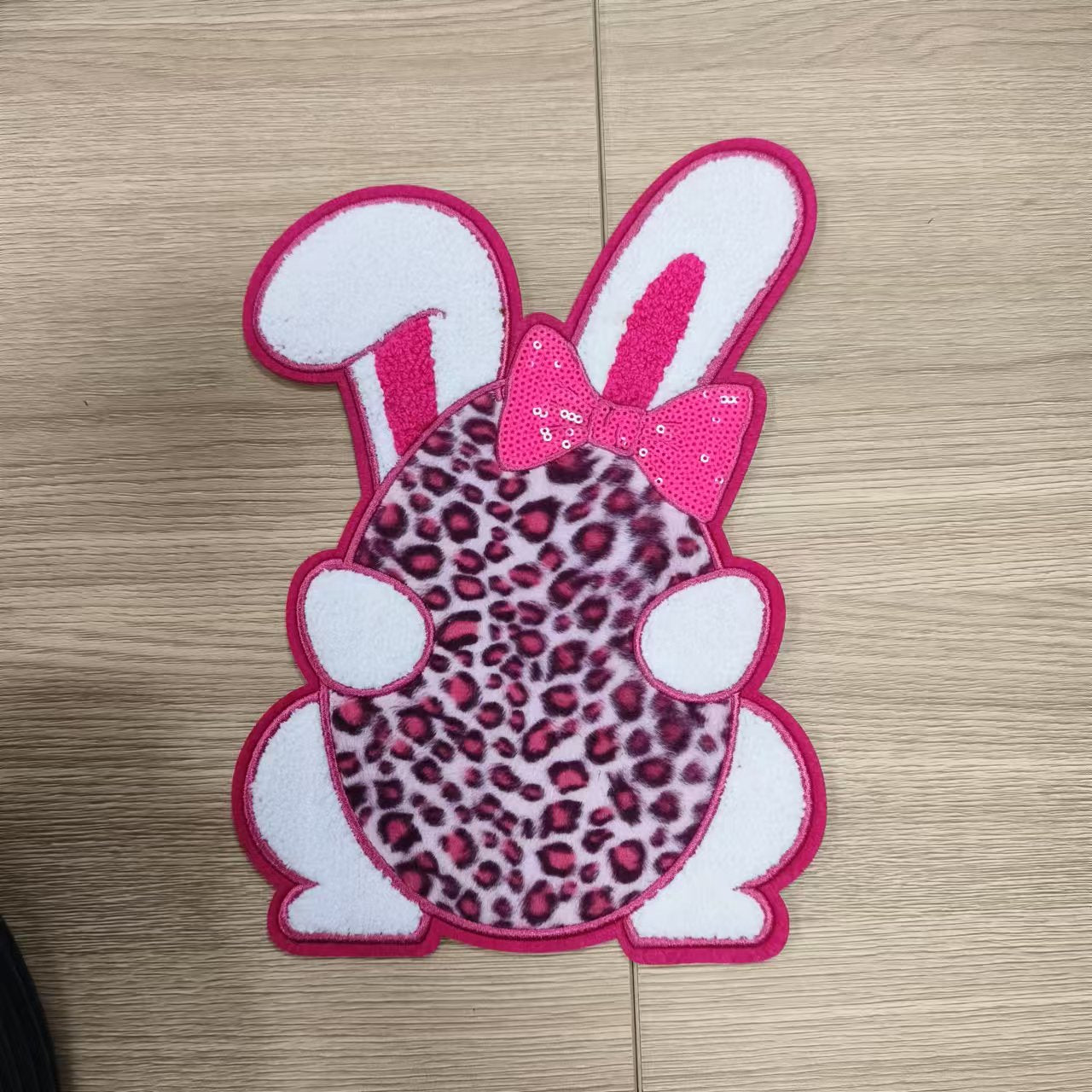 Wholesale Sequin Embroidered Easter Bunny Egg Patch Oversized Applique For Coats Trendy Craft Supply Boutique Resale