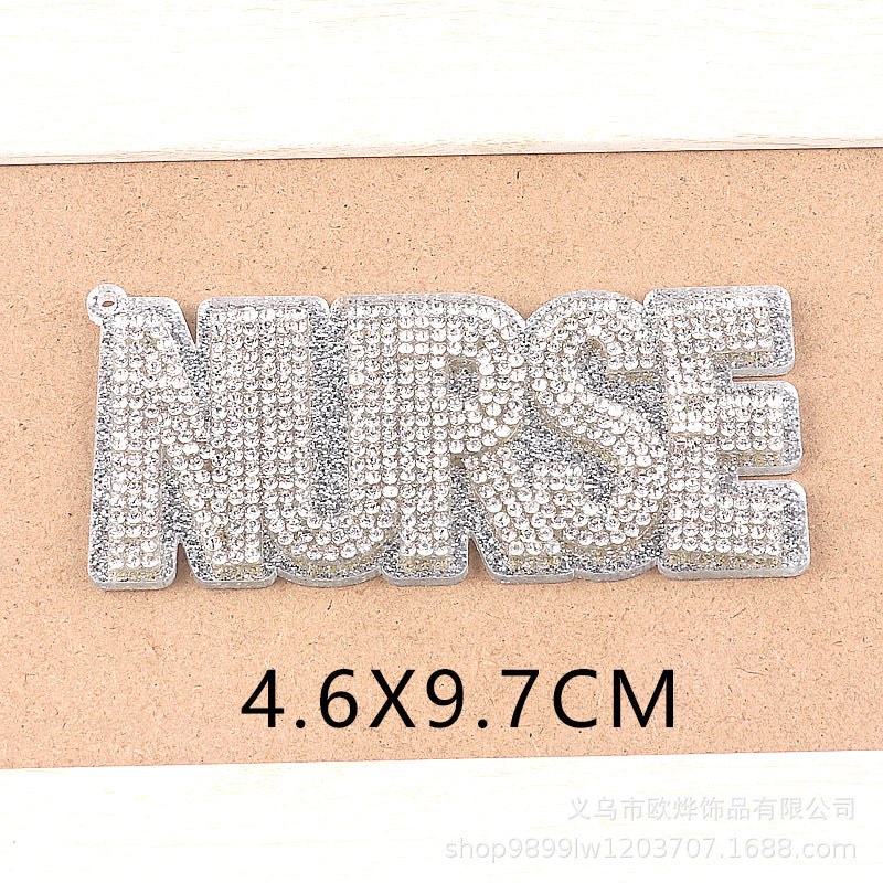 Wholesale Glitter Cartoon Letter  Acrylic DIY Patches