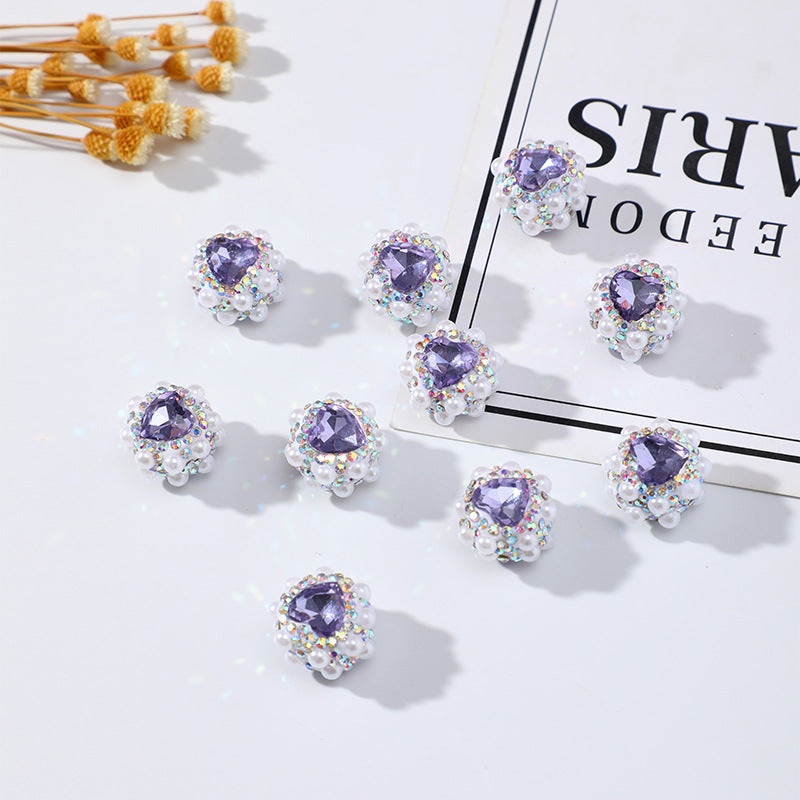 Wholesale 5pcs/pack Pearl Heart Beads