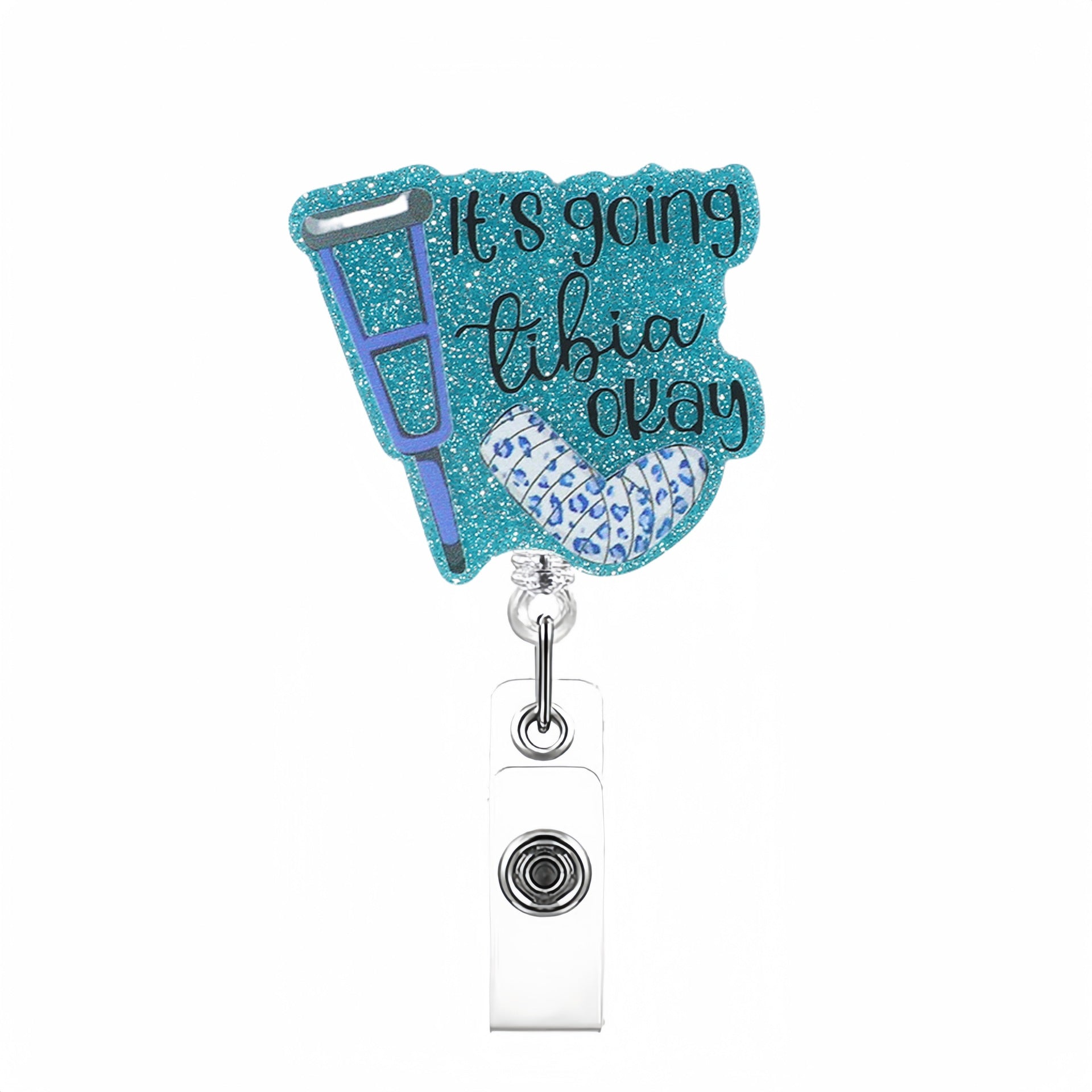 Wholesale  Hospital Staff Acrylic Badge Reel Doctor Nurse Organ Department Telescopic Easy Pull Buckle