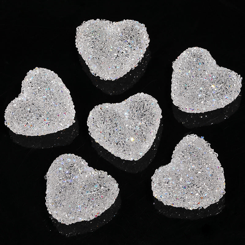 Wholesale 20pcs Colorful rhinestone soft candy heart-shaped rhinestone ball