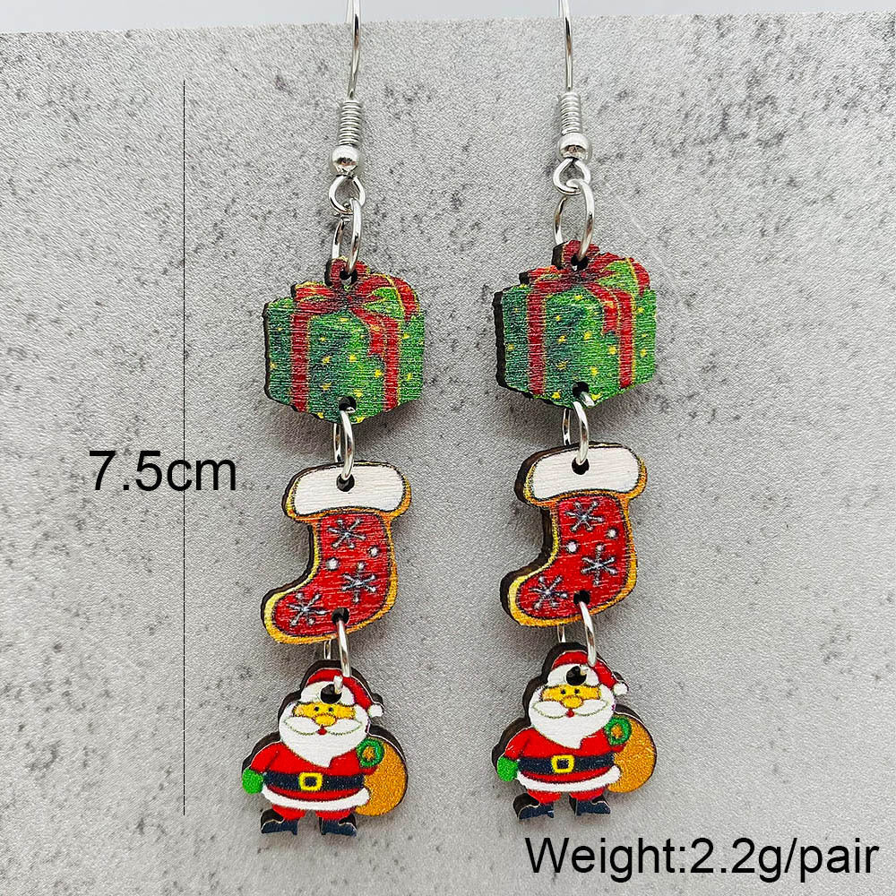 Wholesale Christmas Wood Earrings
