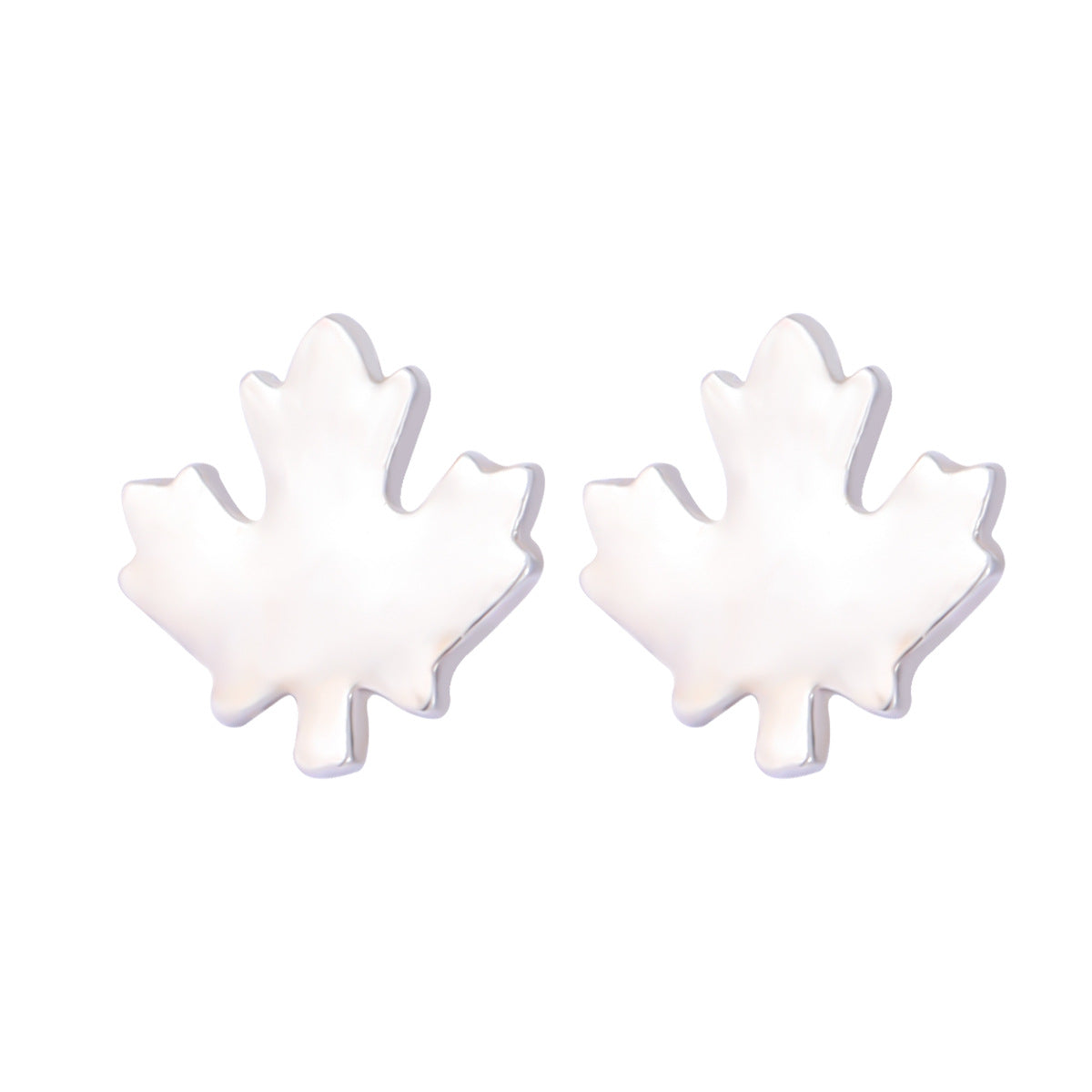 Wholesale New Canadian Flag Earrings Zinc Alloy Dripping Oil Red Maple Leaf Earrings