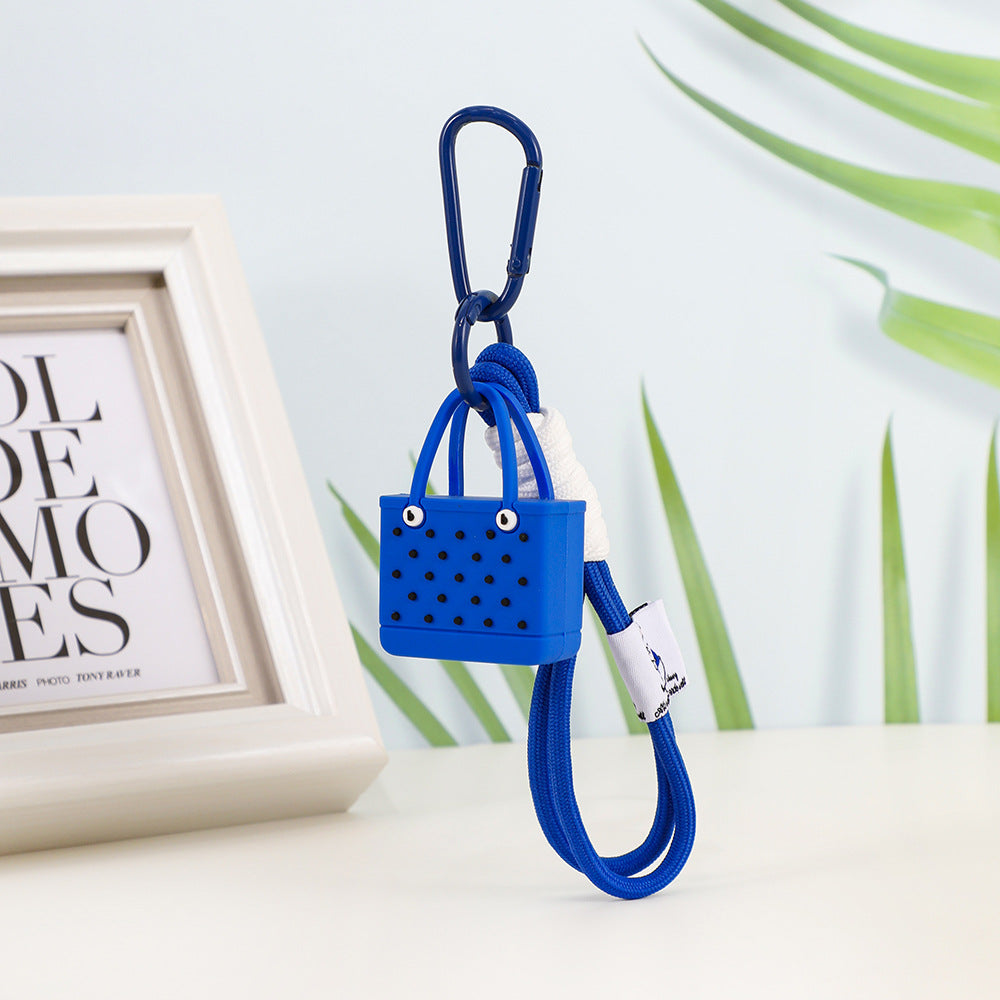 Wholesale Simulation Beach Bags Plastic Keychains