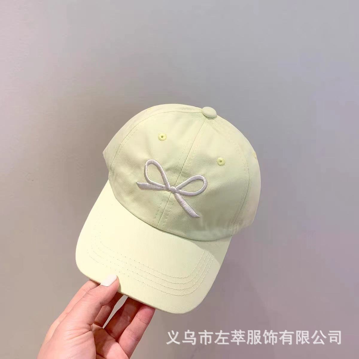 Wholesale Girls Sweet Embroidered Bow Cap