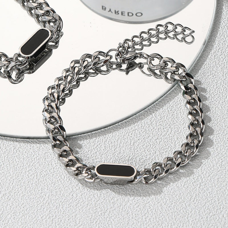 Wholesale Multicolor Shell Titanium Steel Cuban Chain