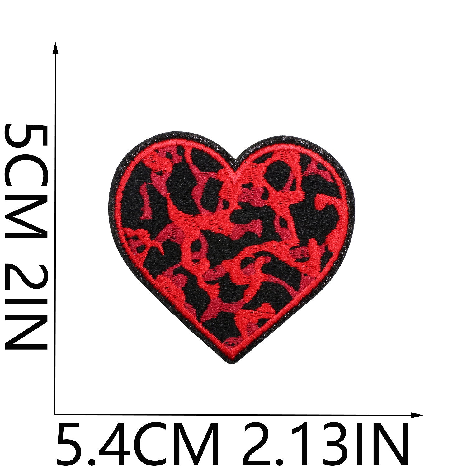 Wholesale Leopard Print Glitter Star Embroidered Patch Polyester Applique For Clothing Bags DIY