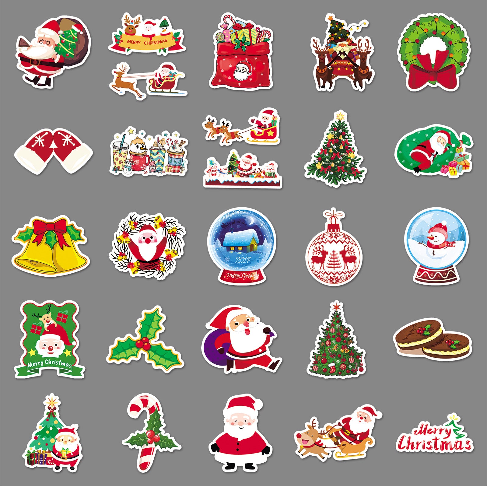 Wholesale 52pcs/ pack Christmas Personality Cartoon Festival Stickers