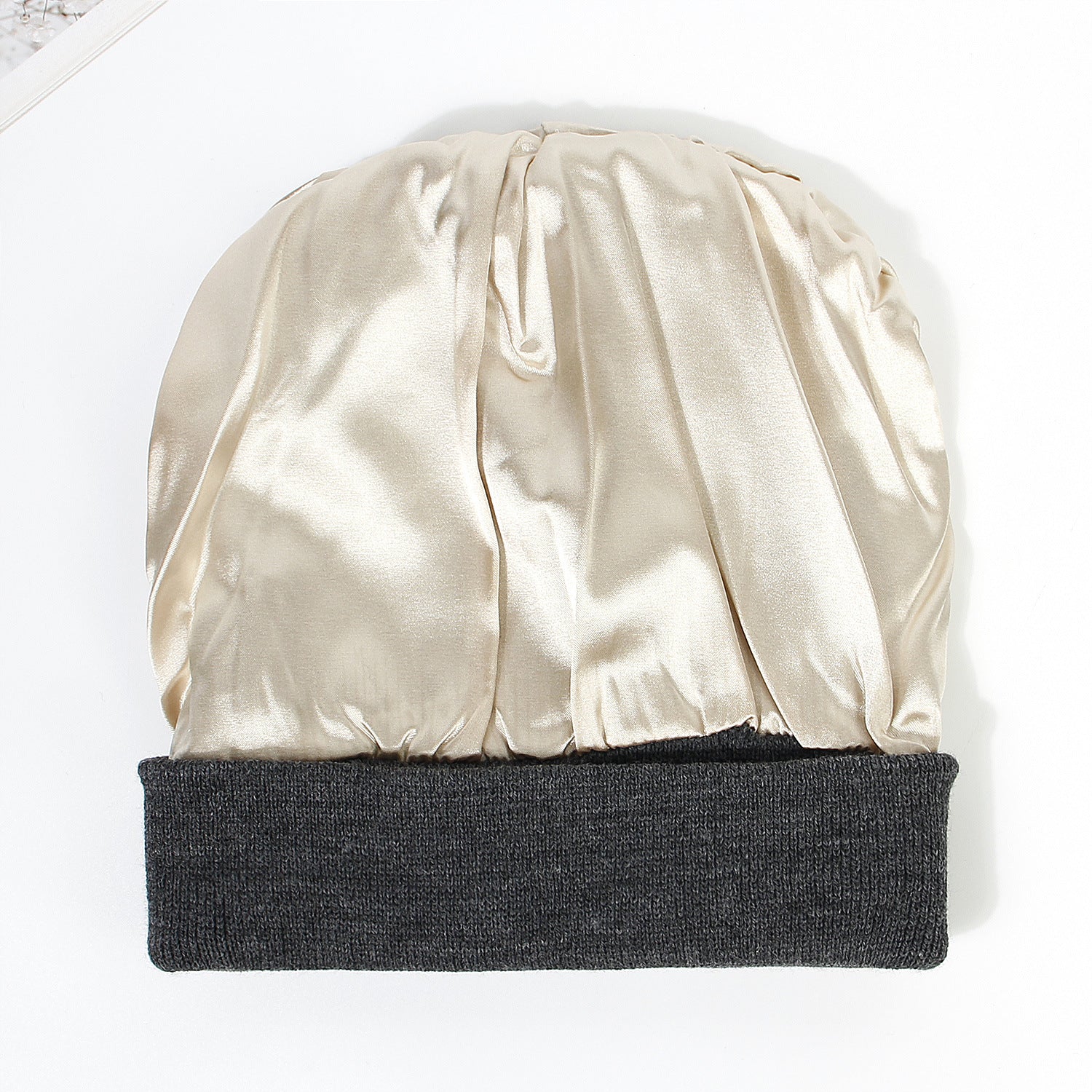 Wholesale Winter Protective Hairstyle Warm Knitted Satin Woolen Hat