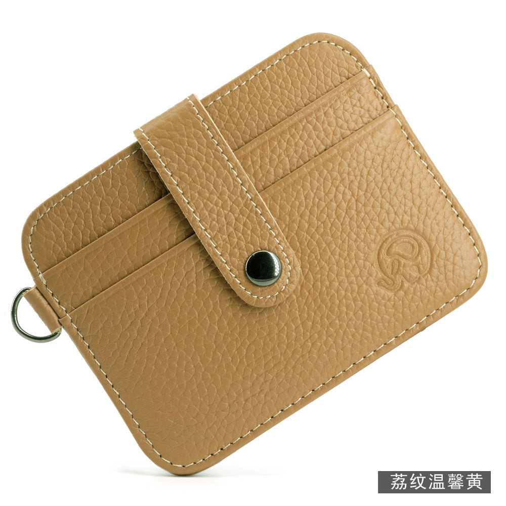 Wholesale First layer cowhide ID card holder men' s wallet