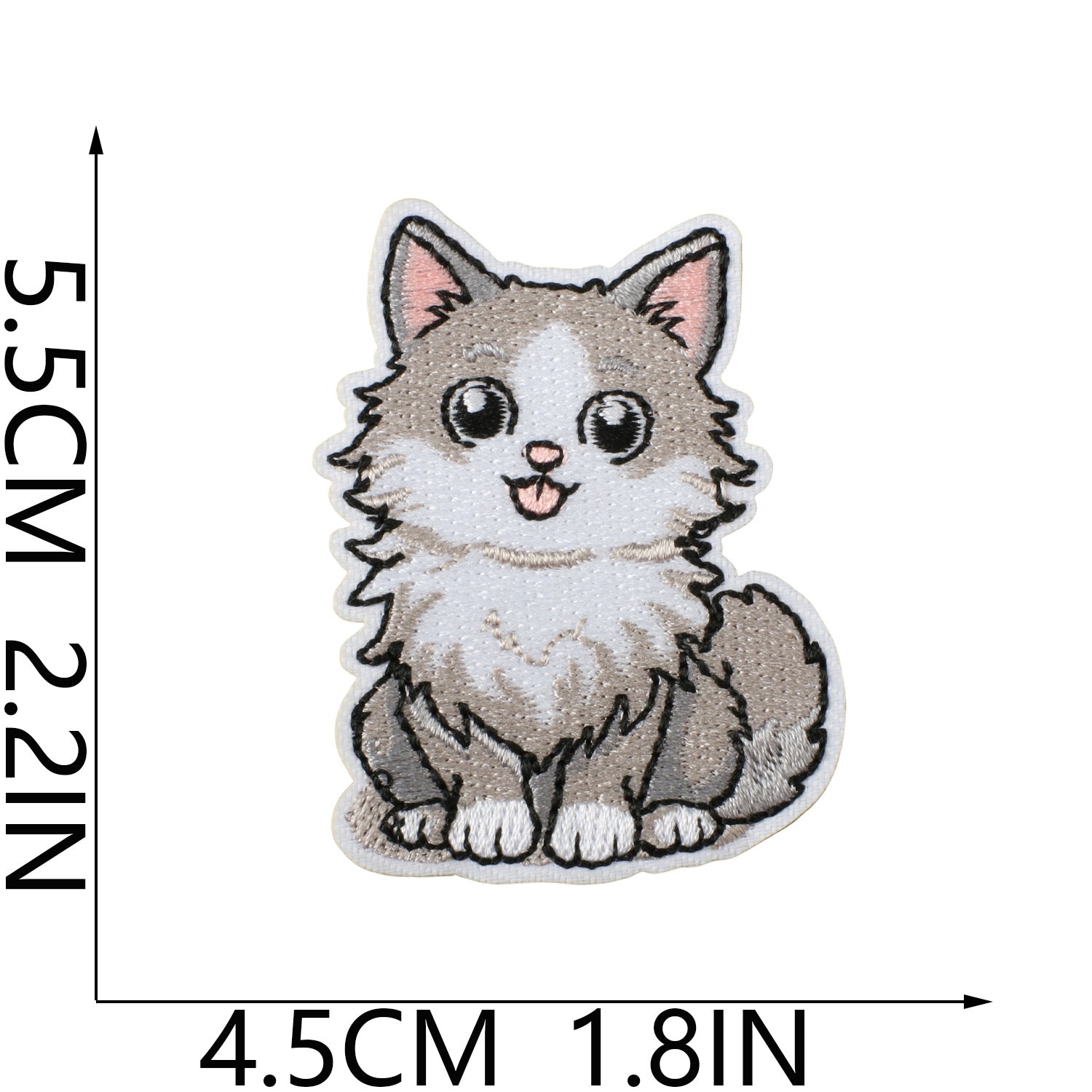 Wholesale Polyester Iron On Embroidery Patch Cat Party Cartoon Kitten Decorative Accent For Clothing Everyday Use