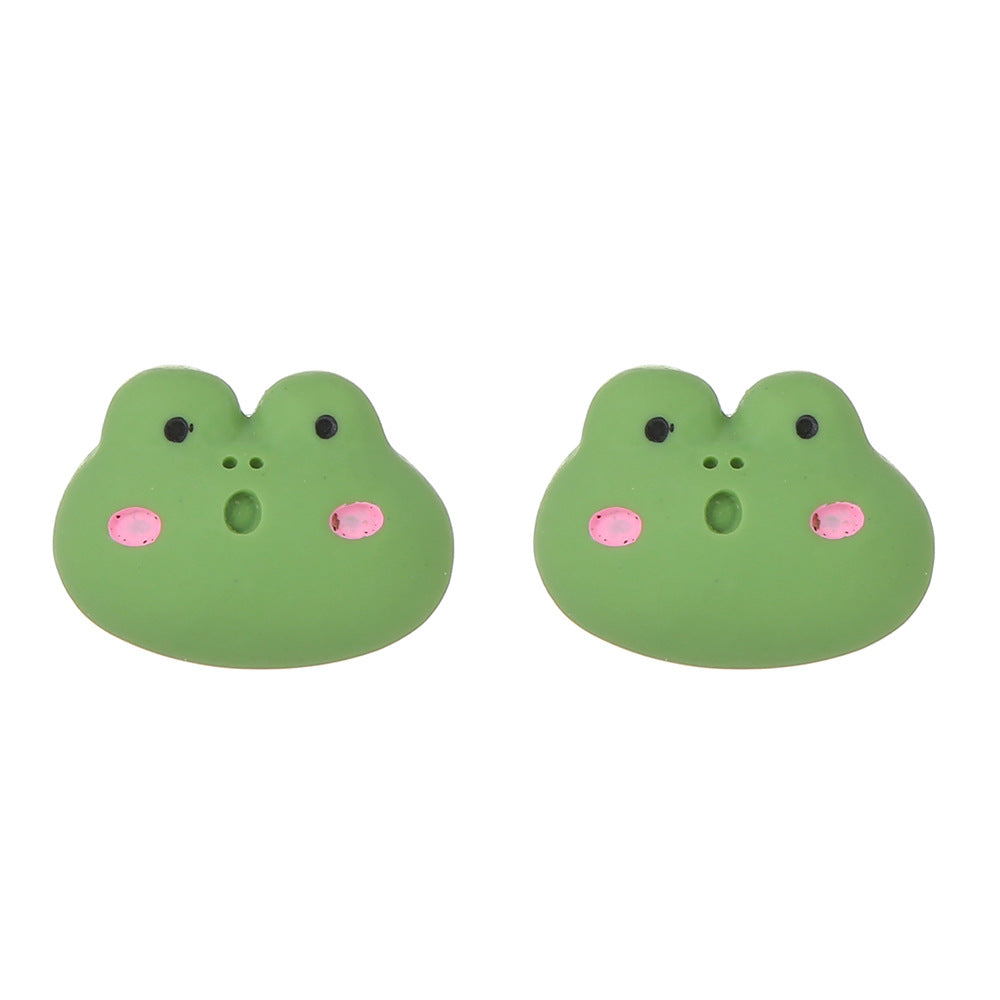 Pendientes de resina de ranas de oveja al por mayor