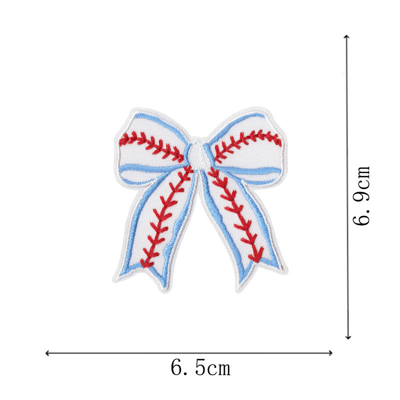 Wholesale Bow Cartoon Baseball DIY Patches