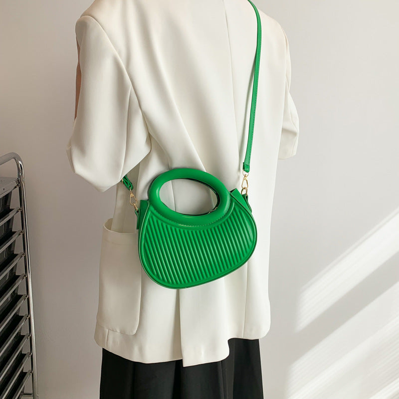 Wholesale Simple Texture PU Handbag Versatile One Shoulder Crossbody Bag