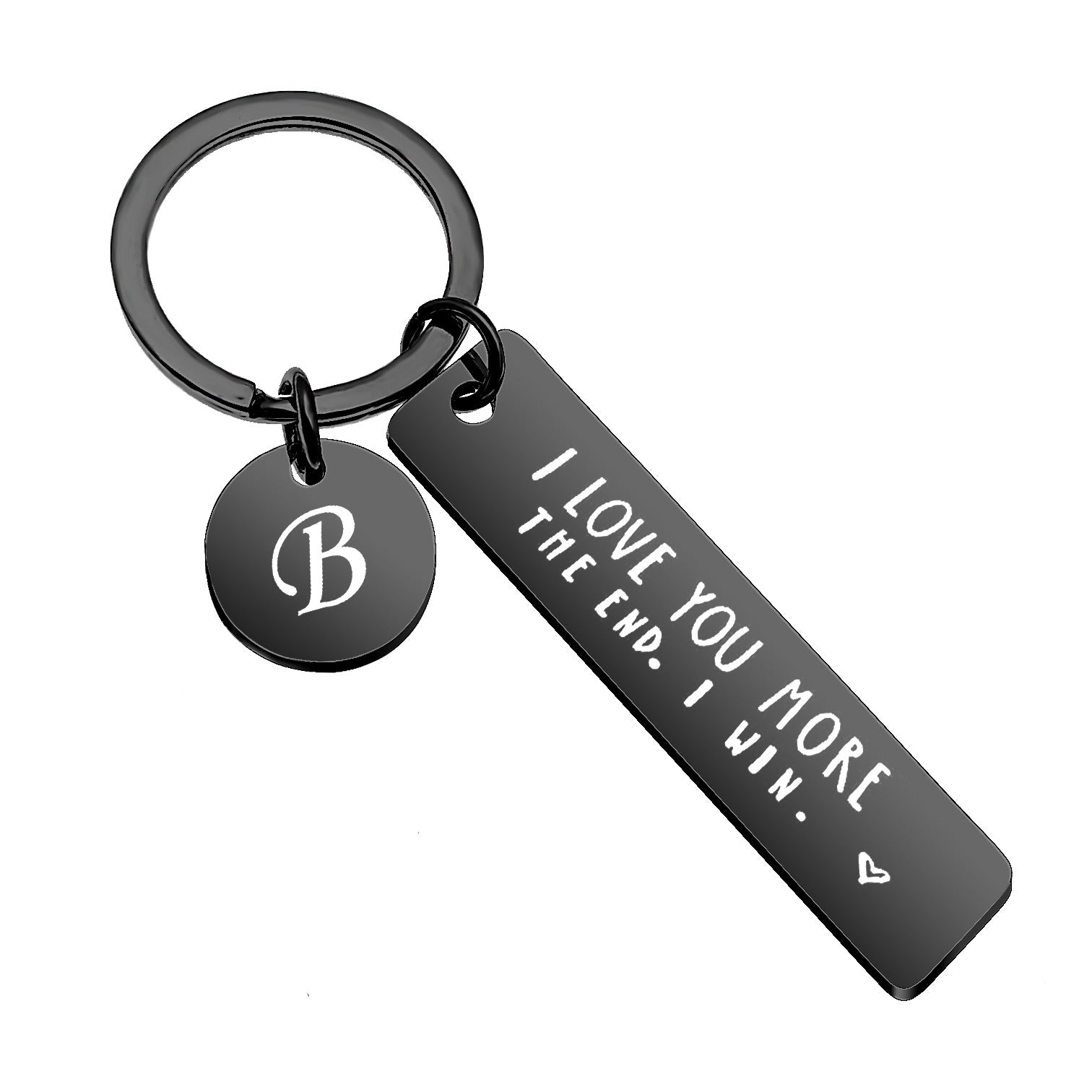 Wholesale I Love You More Couple Stainless Steel Keychains