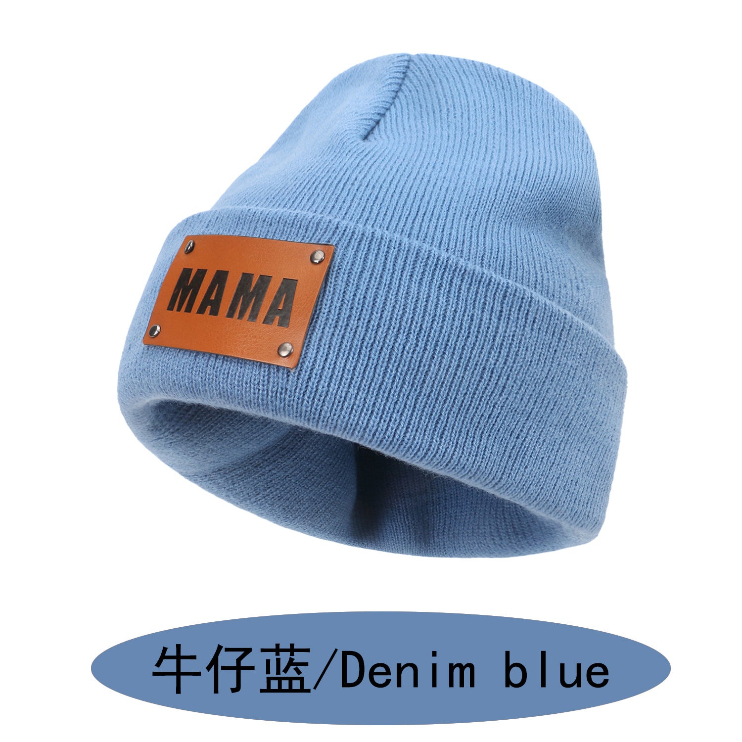 Wholesale Winter Acrylic Woolen Set MAMA Knitted Hat