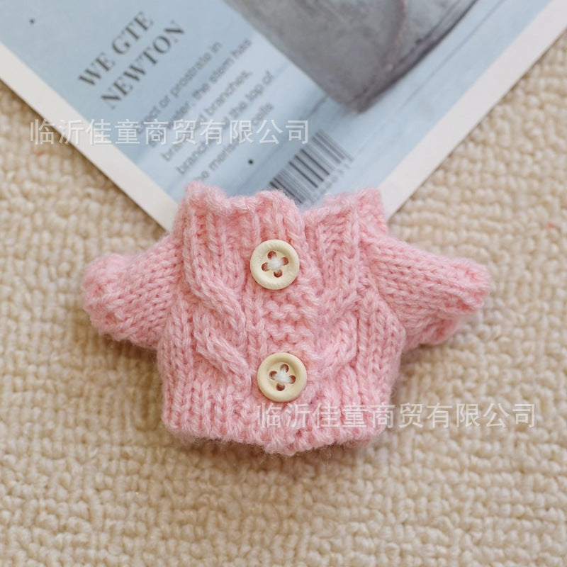 Wholesale 10pcs Mini colored button sweater Doll Accessories
