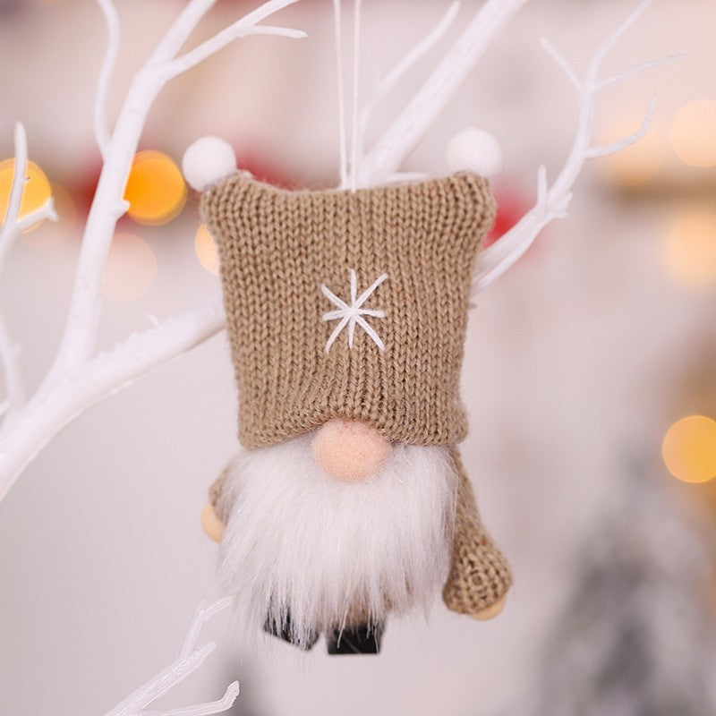 Wholesale Christmas Decoration Wool Knitted Faceless Doll