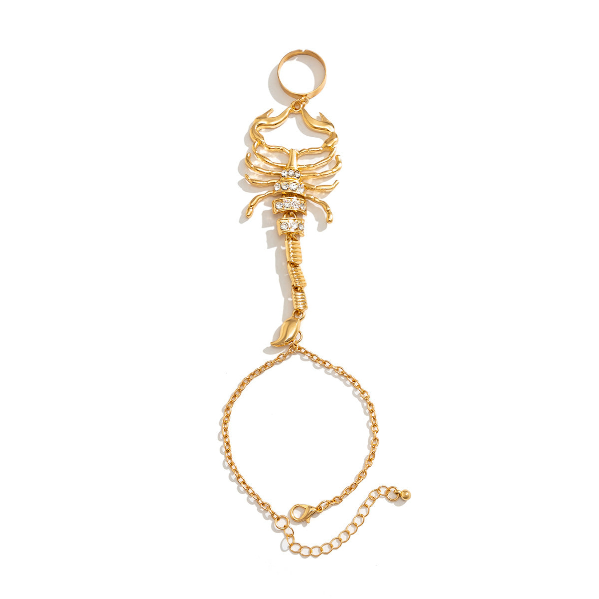 Wholesale Single Metal Micro-Inlaid Scorpion Three-dimensional Mittens Bracelet