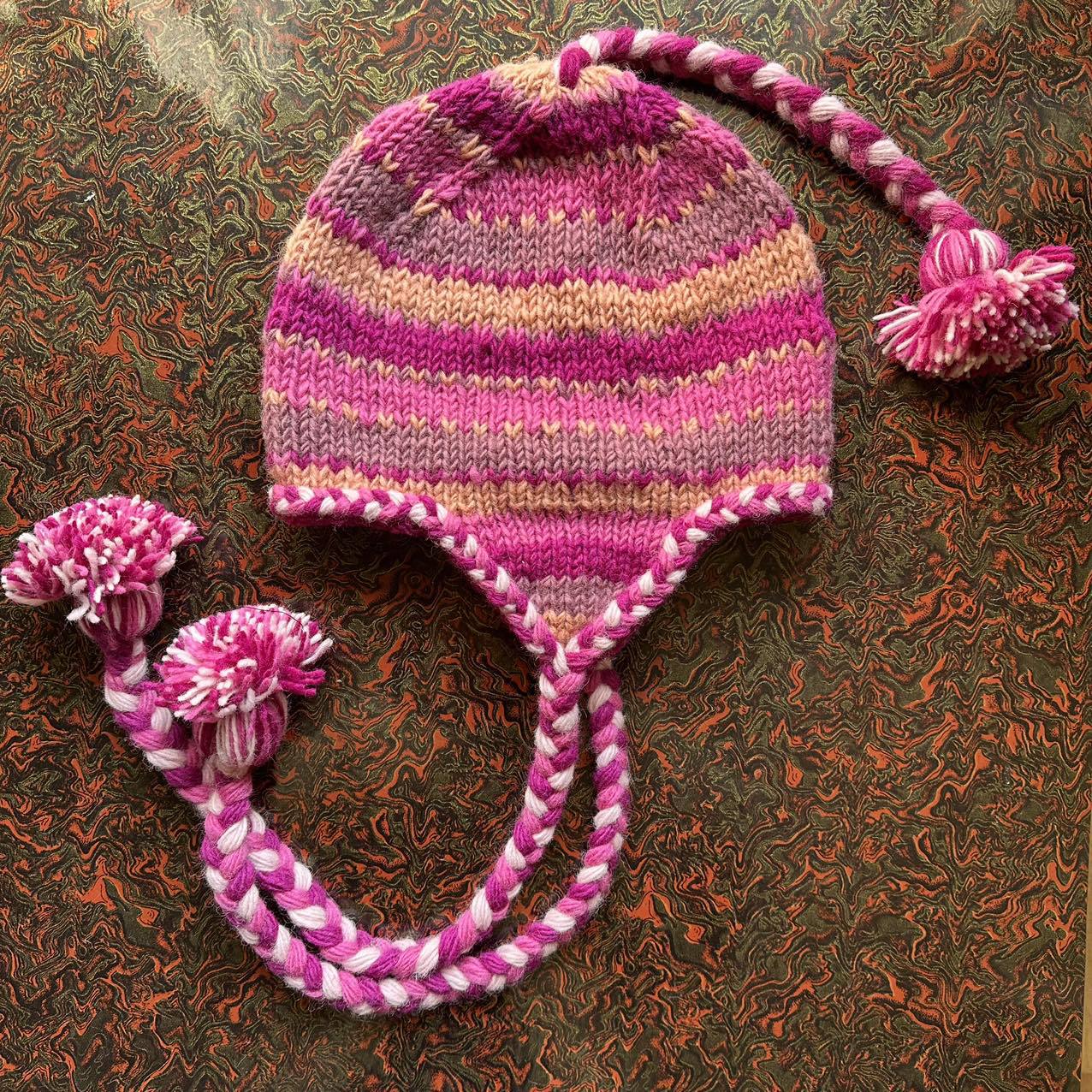 Wholesale Wool Warm Rainbow Plus Velvet Thick Earmuffs Beanie