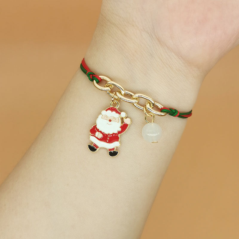 Wholesale Luminous Christmas Alloy Woven Bracelets