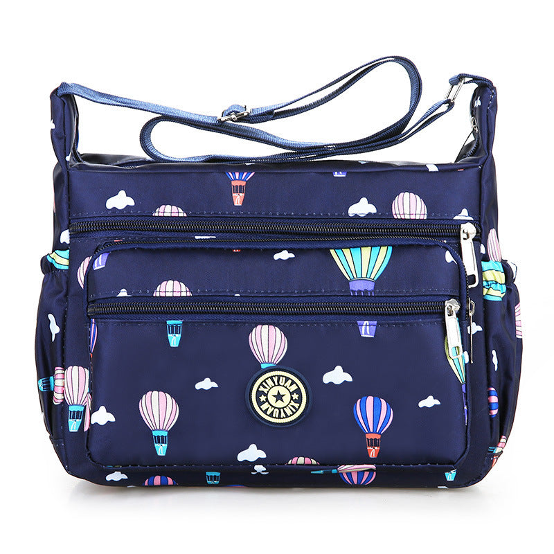 Wholesale Oxford Cloth Flower Cloth Diagonal Span Large Capacity Canvas Shoulder Bags