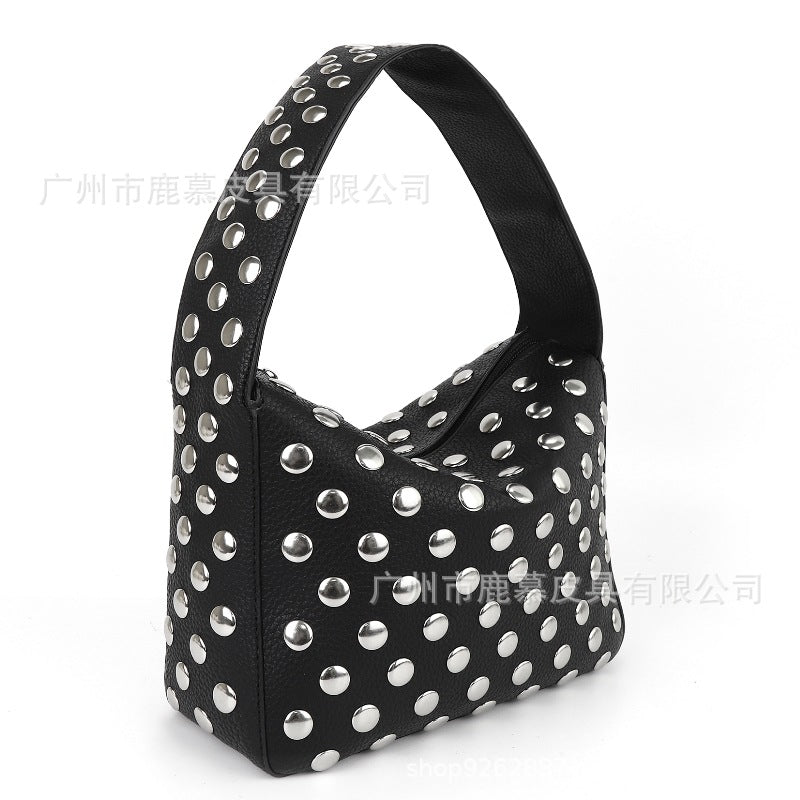 Wholesale Motorcycle Wind Pure Hand Rivet Heavy Industry Shoulder Bags