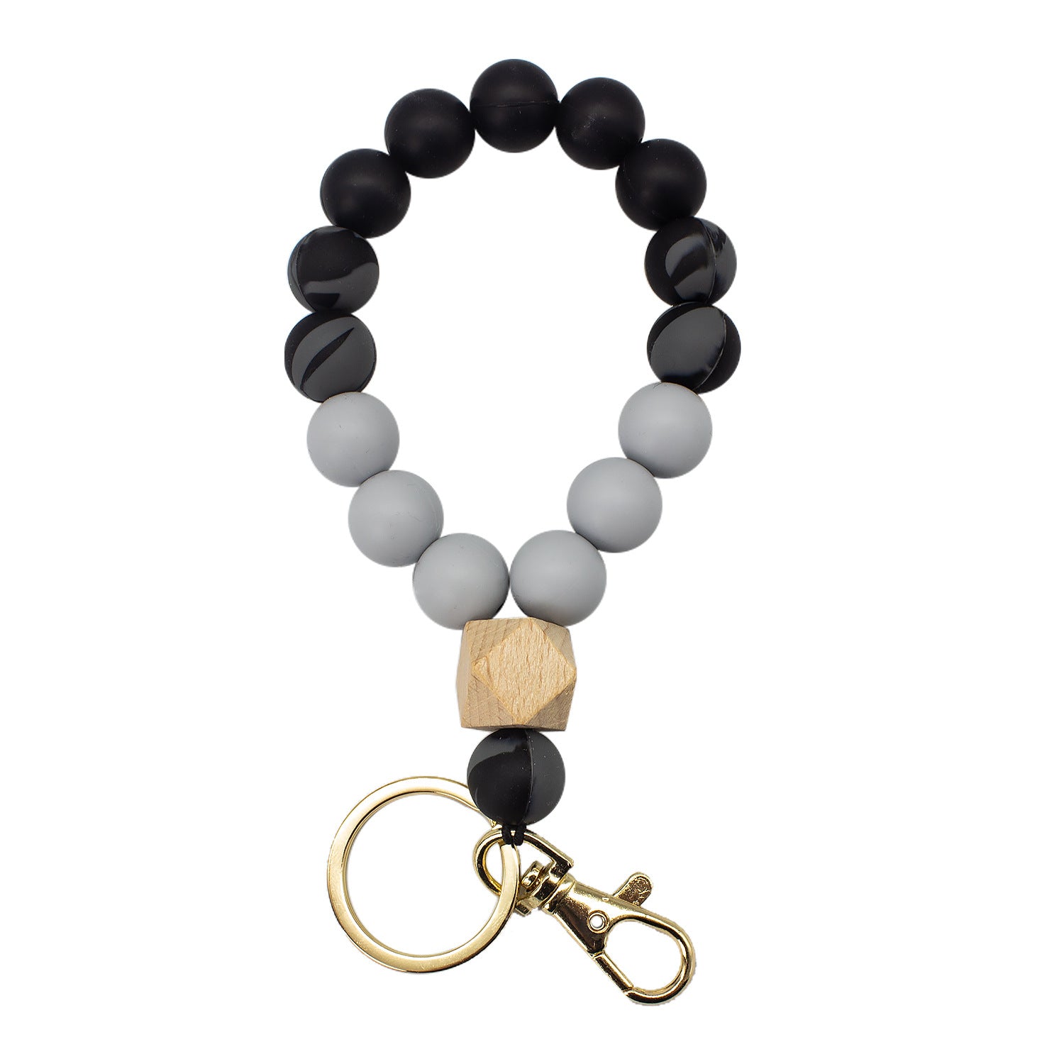 Wholesale Colorful Silicone Leopard Bracelet Keychain