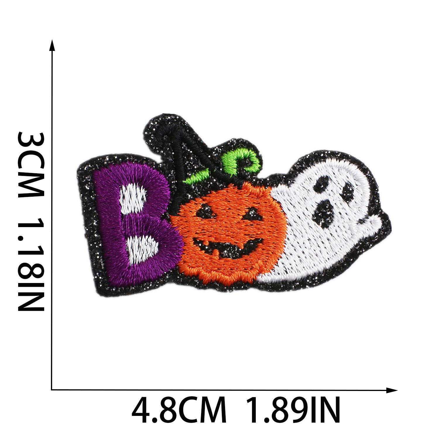 Wholesale Glitter Embroidered  Patch Ghost Skull Witch Cartoon DIY Fashion Accessory For Clothing Party Resale