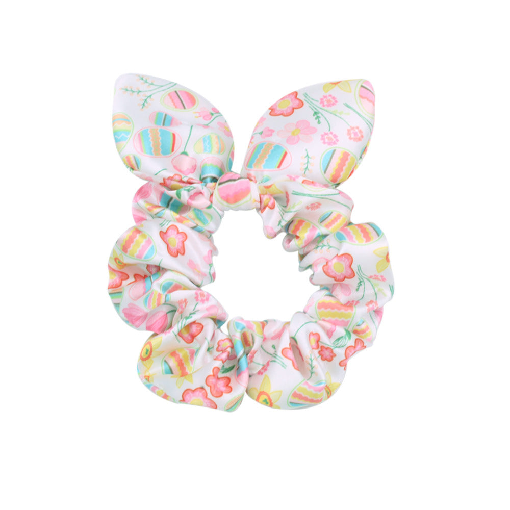 Wholesale 5pcs Easter Rabbit Ear Egg Hair Band Bow Fabric Hair