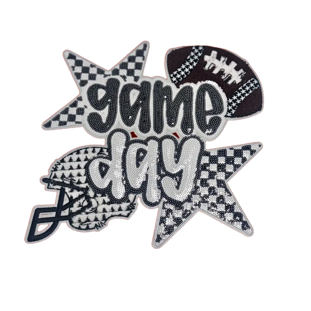 Wholesale Stylish Rugby Game Day Embroidered Patch With Hot Melt Adhesive Back For et DIY