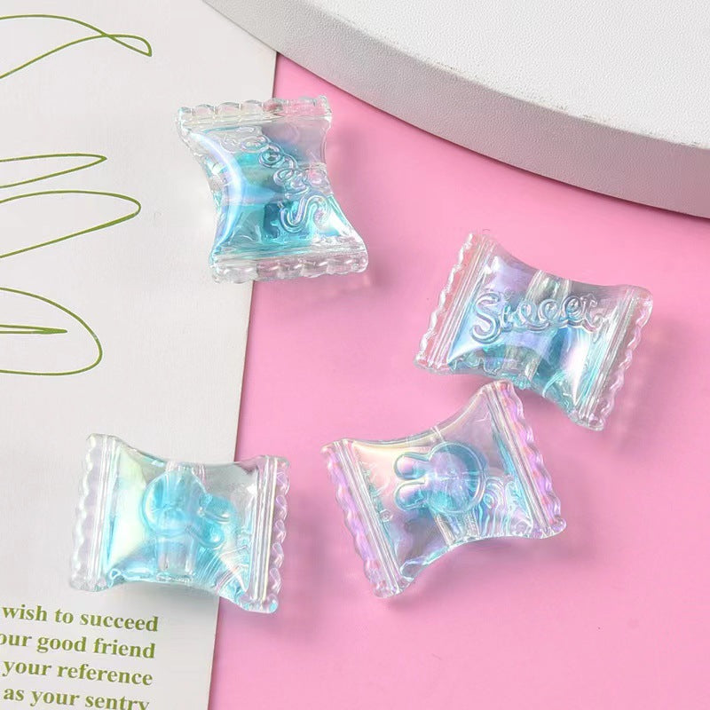 Cuentas de agujero recto de dulces acrílicos de 10 piezas al por mayor