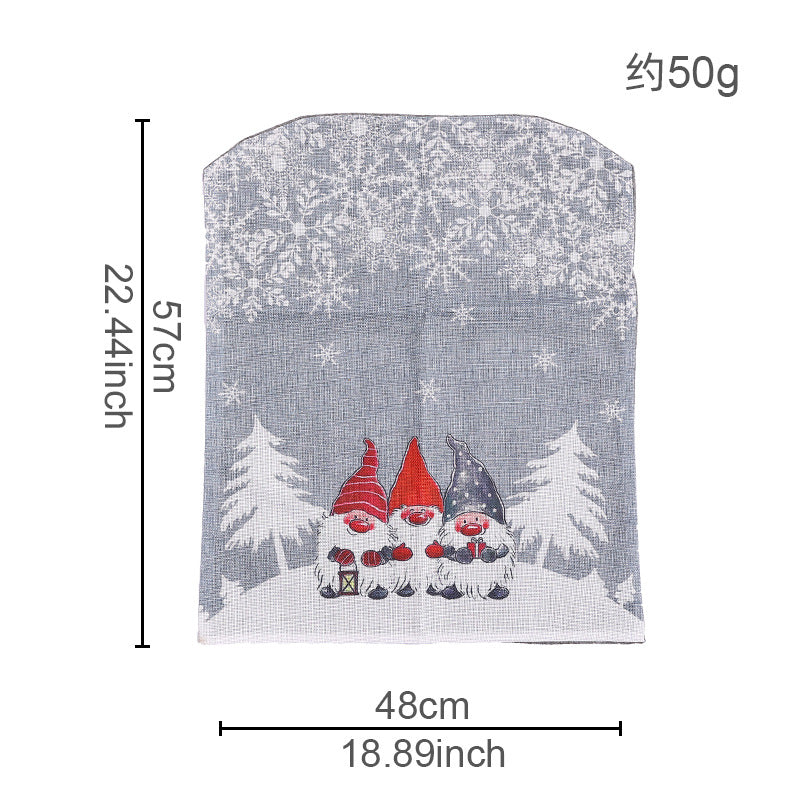 Wholesale Christmas Cartoon Forest Snowflake Chair Cover Creative