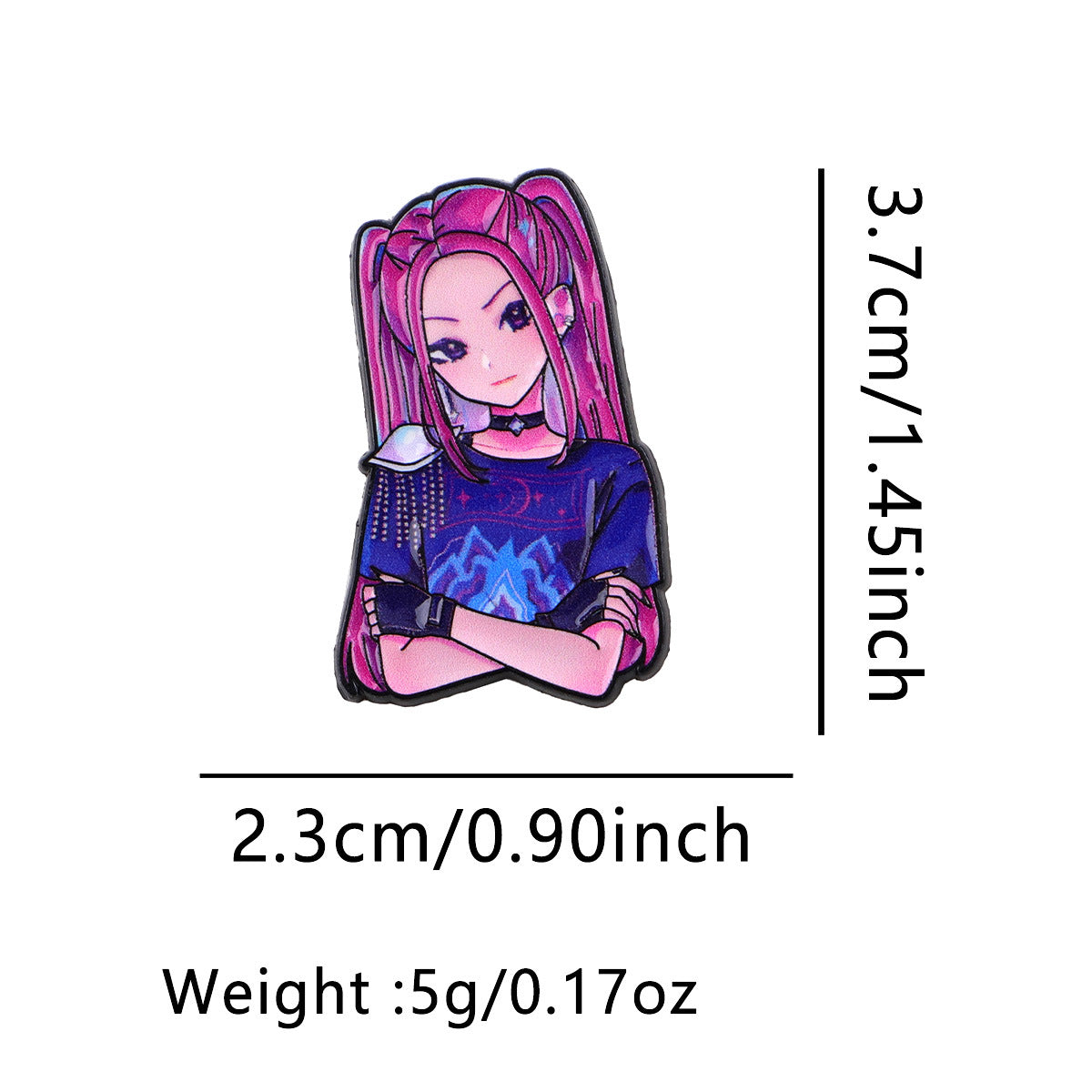 Wholesale Personalized girl brooch cartoon metal badge