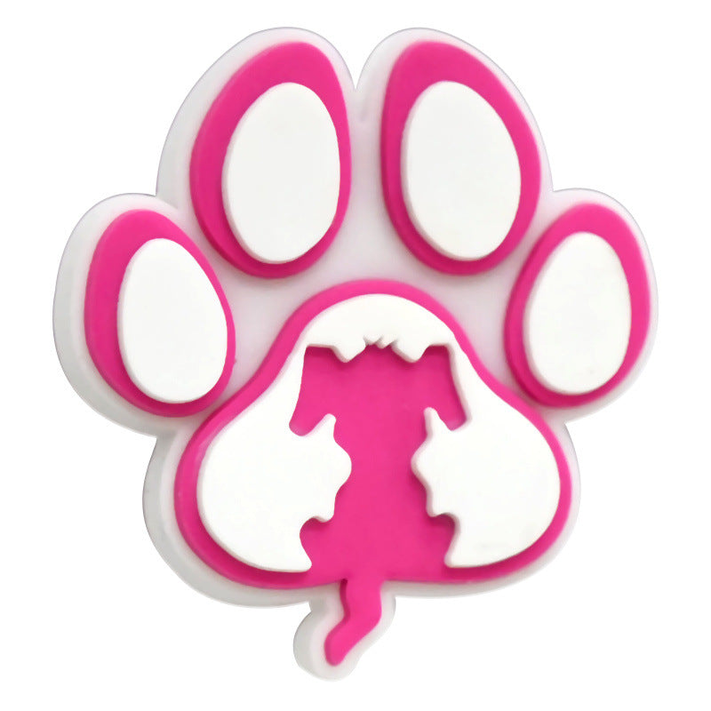 Wholesale Random 100pcs Colorful Dog Claw Footprint Cartoon Focal Beads