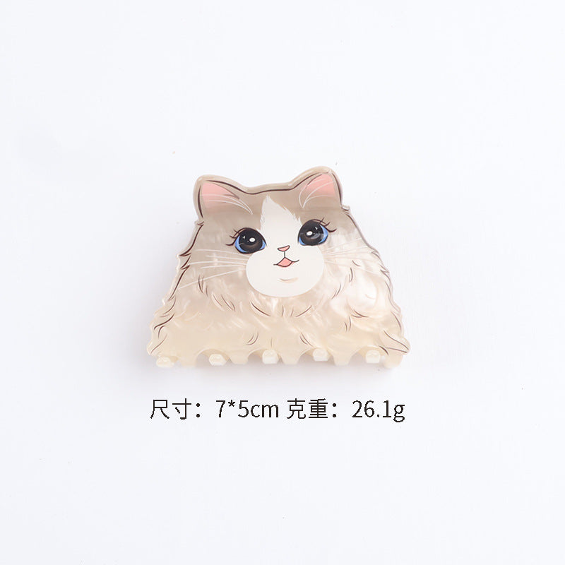 Wholesale New French Rhinestone Cat Hair Claw Clip Acrylic Hollow Women S Hair Accessory Cute Everyday Styling For Boutique Resale